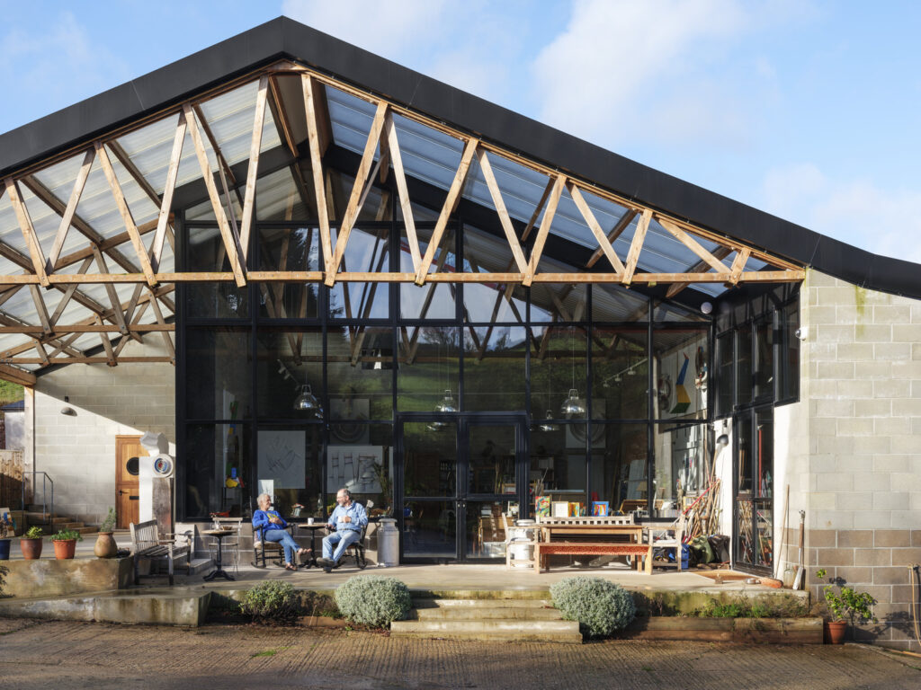 The Cowshed is a former agricultural building converted into an artist studio, office and home.